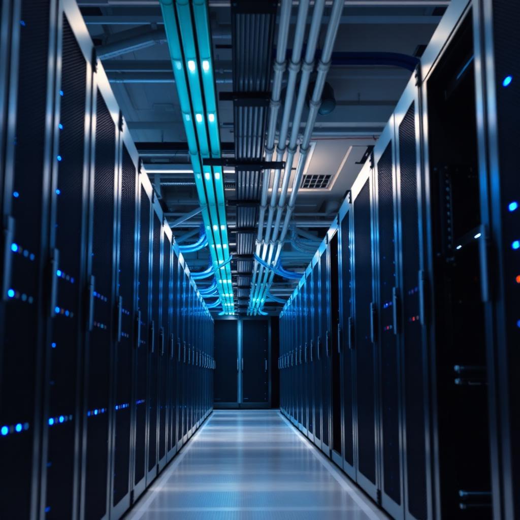 Server racks in a private data centre